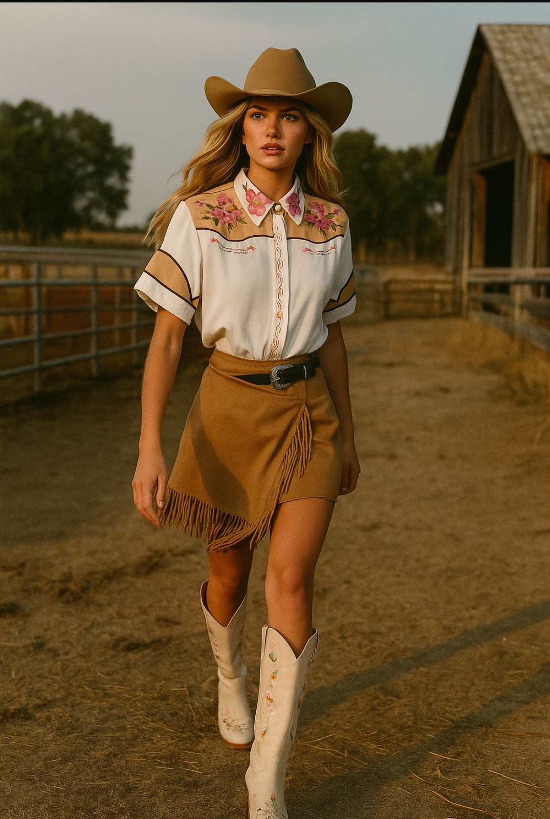 BLUSA VAQUERA FLORAL