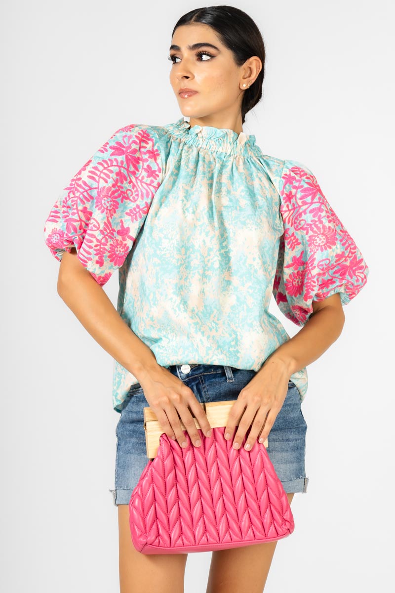 BLUSA MANGA BORDADA