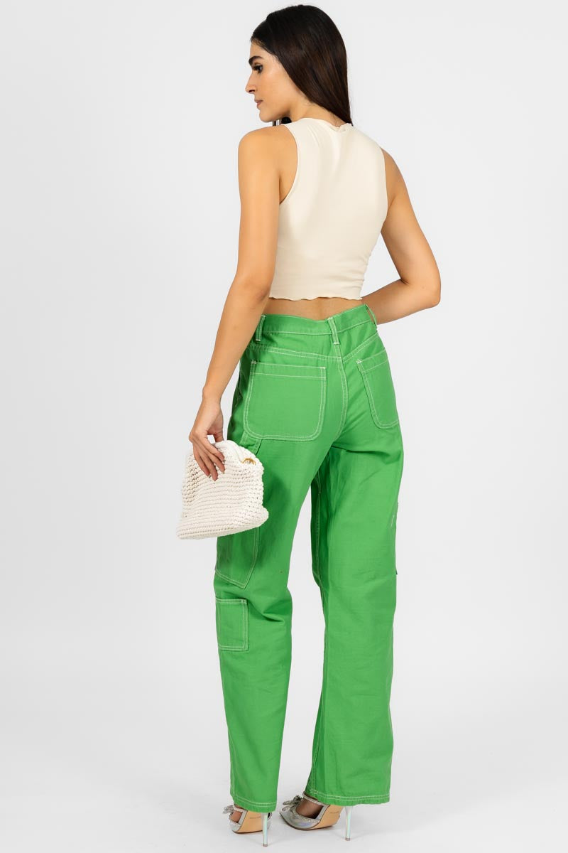 PANTALON CARGO VERDE