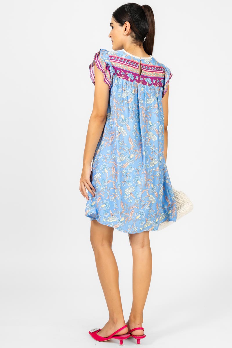 VESTIDO ALFORZAS FLOREADO