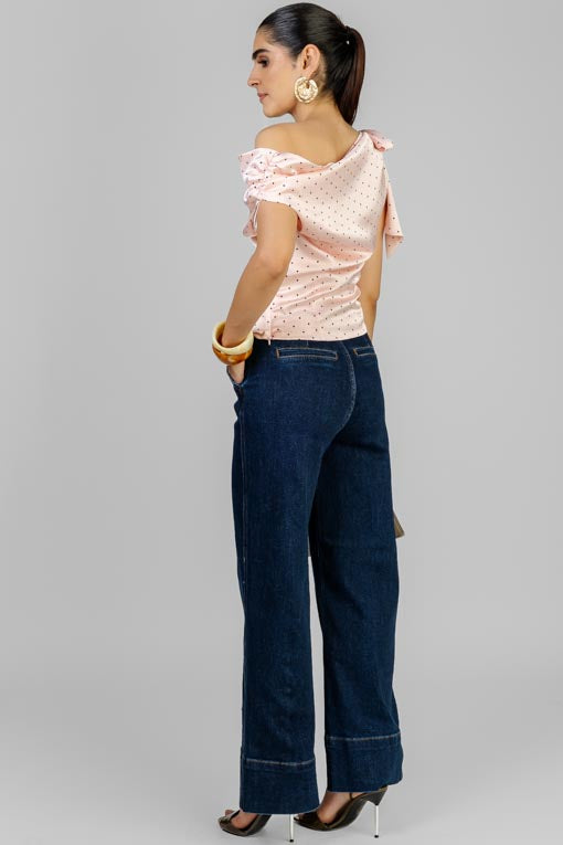 BLUSA DRAPE POLKA