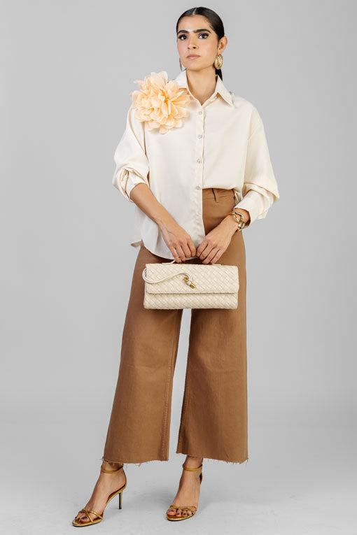CAMISA BEIGE FLOR