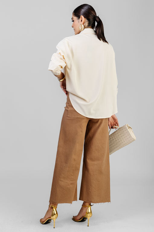 CAMISA BEIGE FLOR