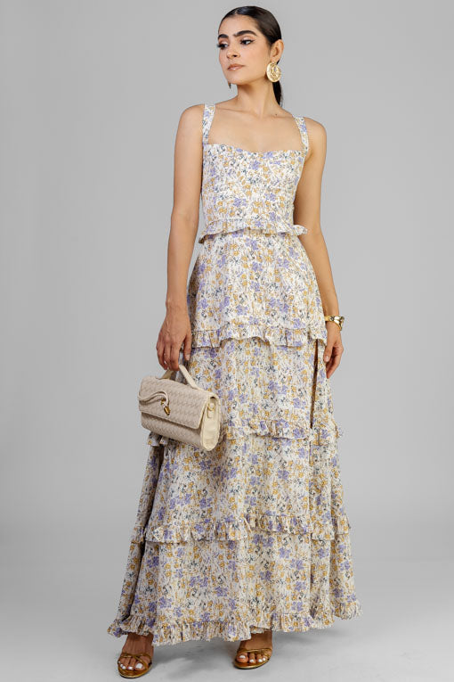 VESTIDO FLORES LILA