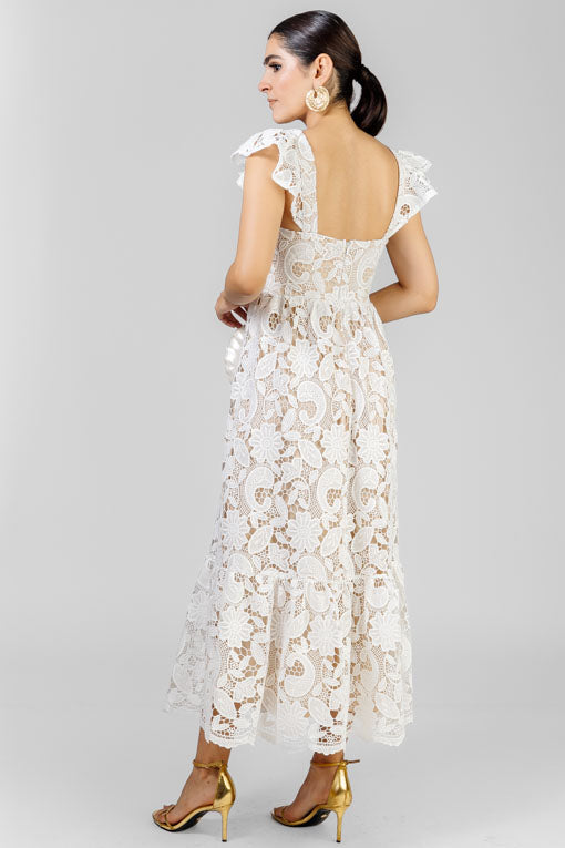 VESTIDO GUIPUR BLANCO