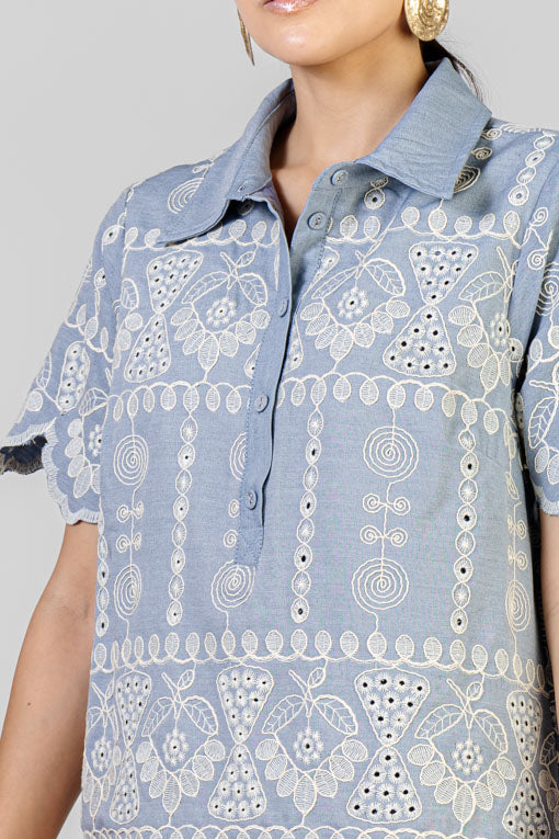 VESTIDO BORDADOS BLANCO