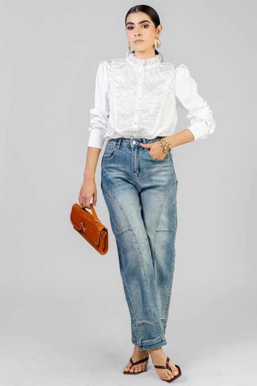 BLUSA SATINADA PECHERA