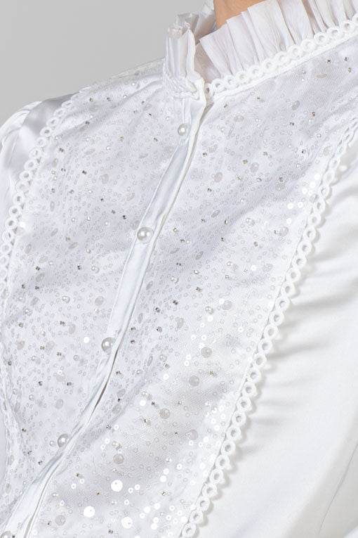 BLUSA SATINADA PECHERA