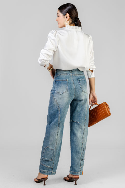 BLUSA SATINADA PECHERA