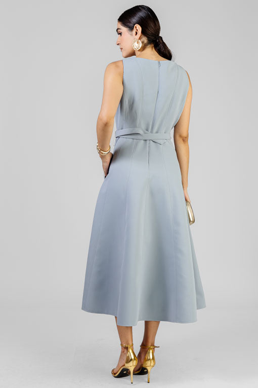 VESTIDO AZUL CORTE FRANCES