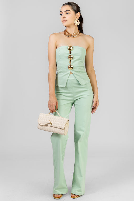 CONJUNTO STRAPLESS BOTONES