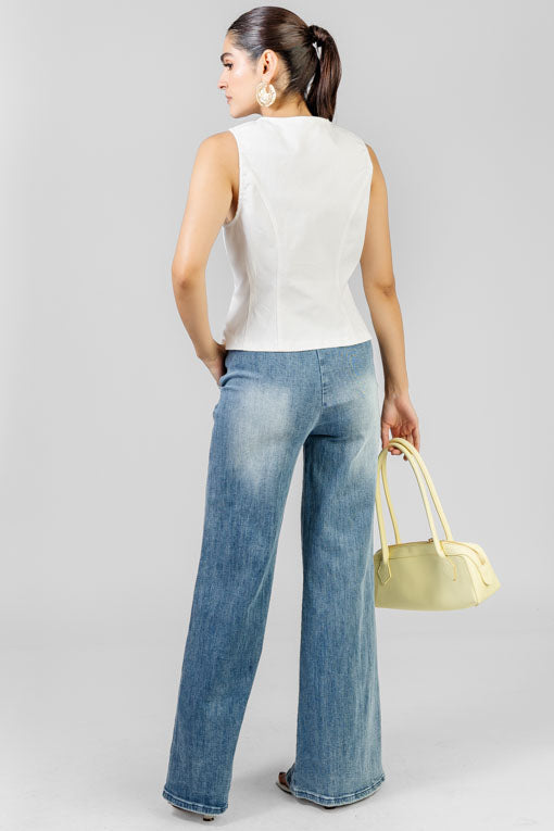 CHALECO MEZCLILLA BLANCO