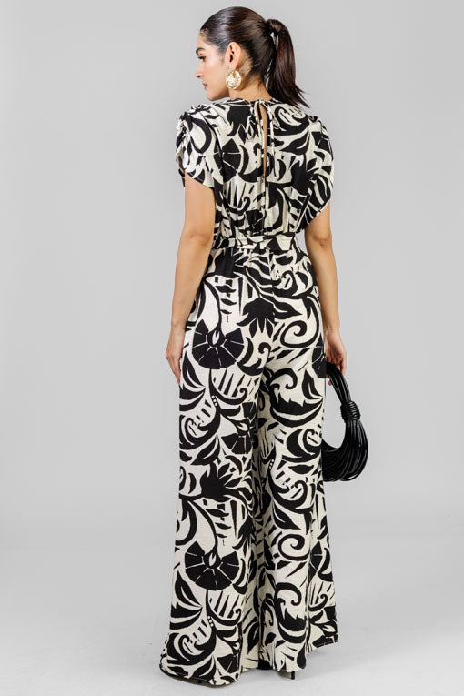 PALAZZO ESTAMPADO NEGRO