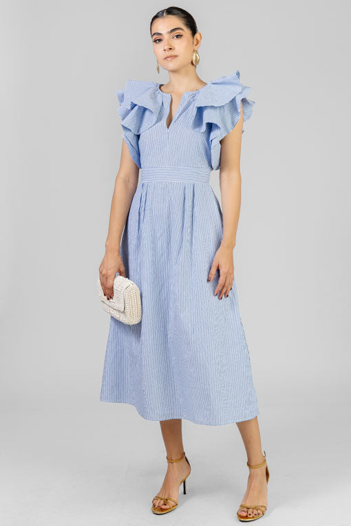 VESTIDO RAYA ESCAROLA