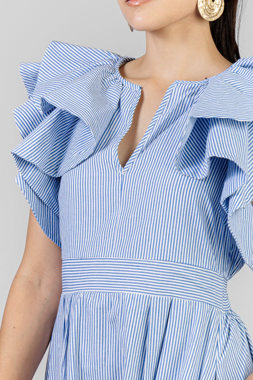 VESTIDO RAYA ESCAROLA