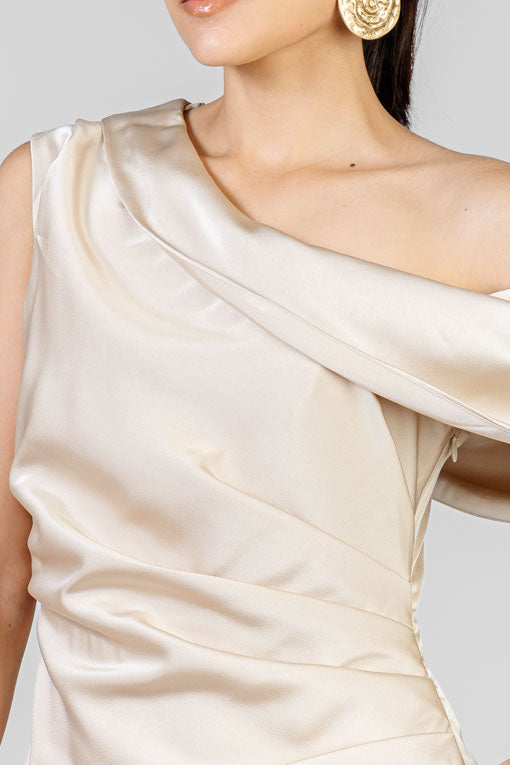 VESTIDO SATIN ASIMETRICO