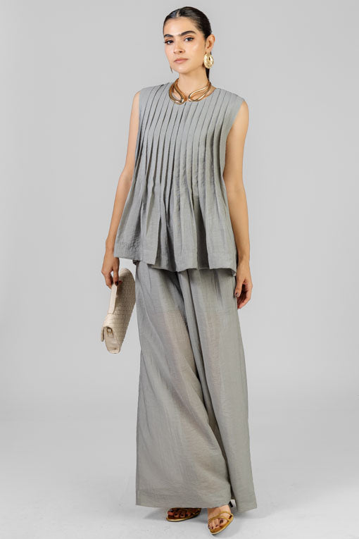CONJUNTO BLUSA ALFORZAS
