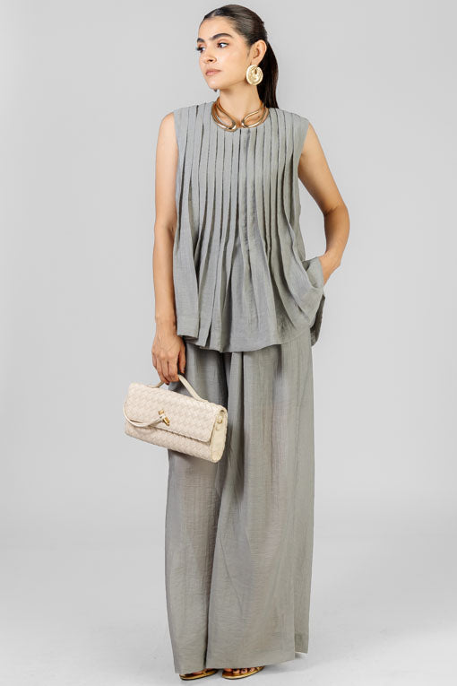CONJUNTO BLUSA ALFORZAS