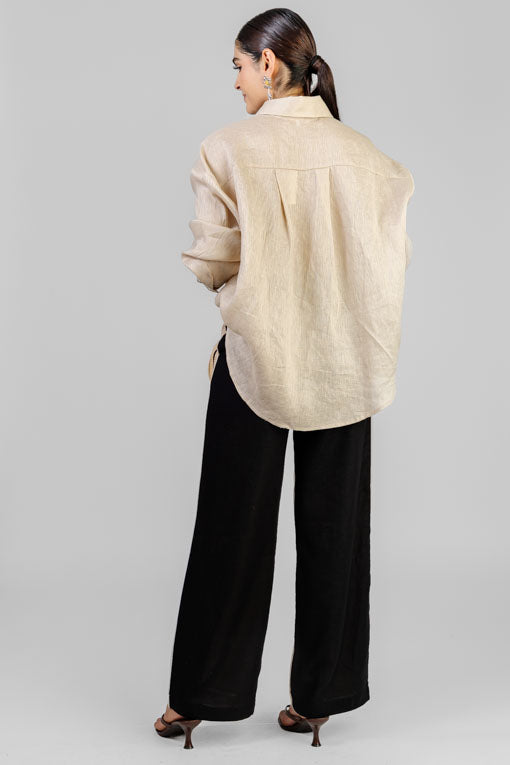 PANTALON BICOLOR LINO