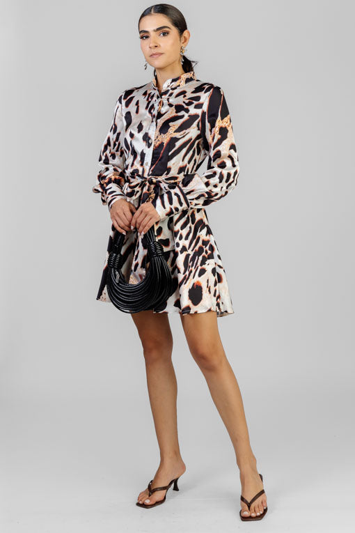 VESTIDO SATIN MANCHAS
