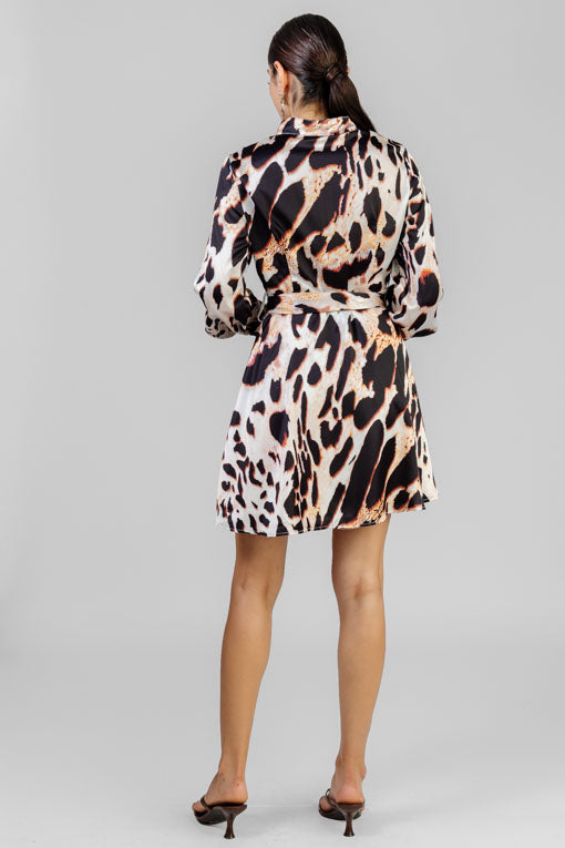 VESTIDO SATIN MANCHAS