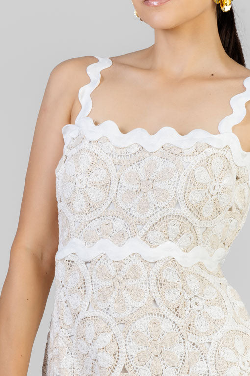 VESTIDO CROCHET BEIGE