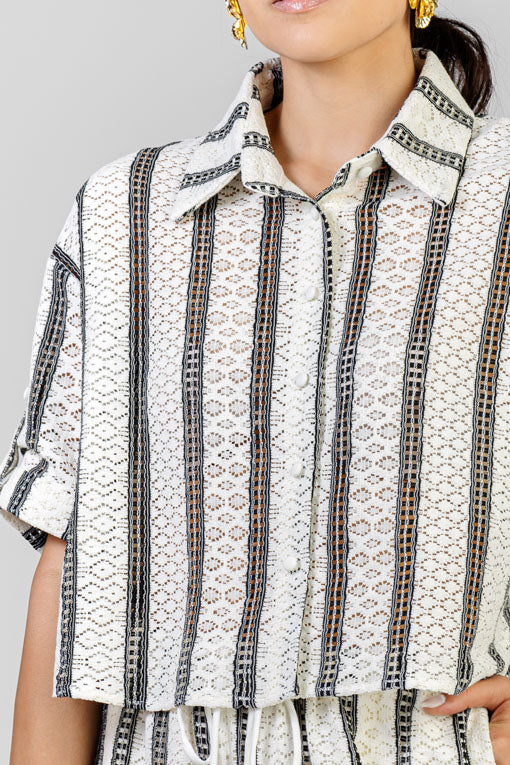 CONJUNTO ENCAJE RAYAS