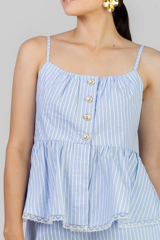CONJUNTO RAYAS AZUL CIELO