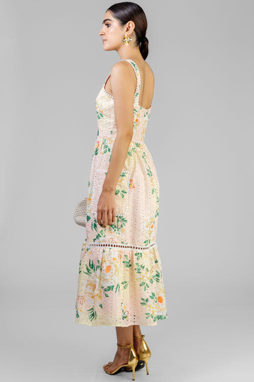 VESTIDO TIRA BORDADA FLORAL