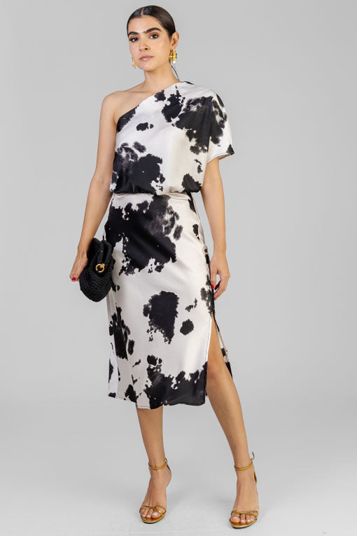 VESTIDO ASIMETRICO MANCHAS