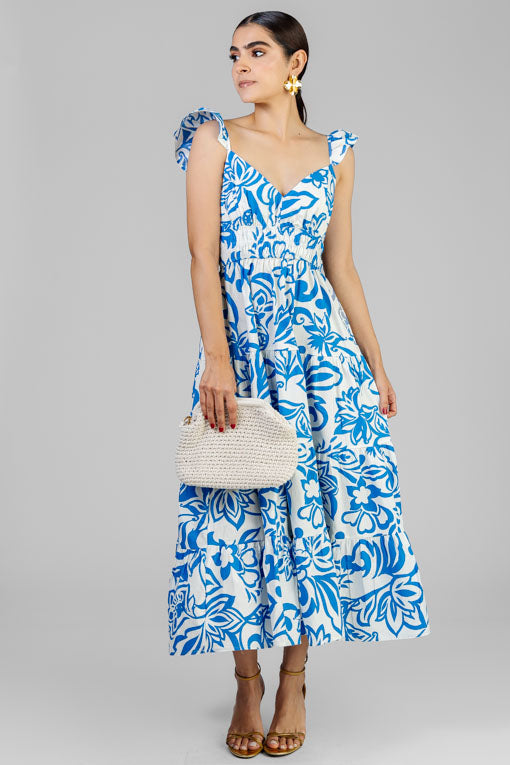 VESTIDO FIGURAS AZUL REY