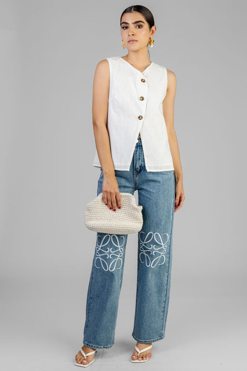 BLUSA CRUCE SESGO