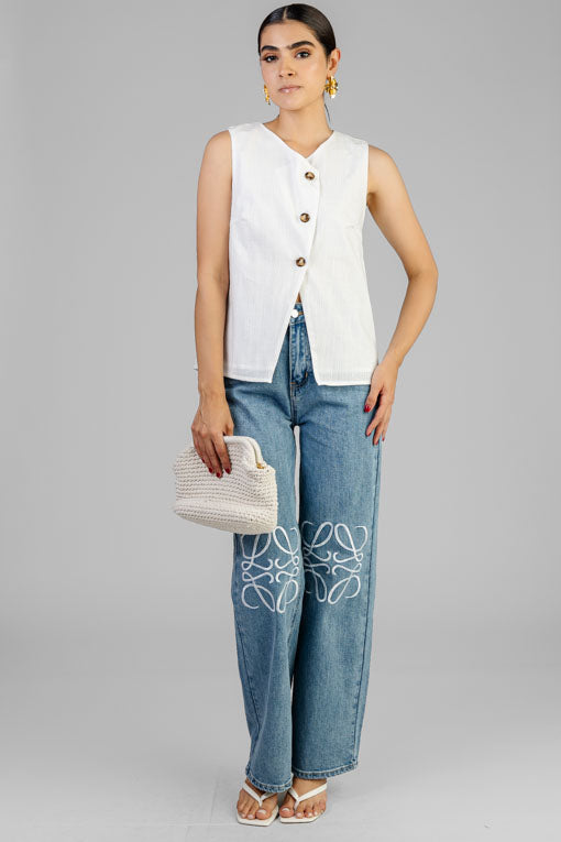 BLUSA CRUCE SESGO