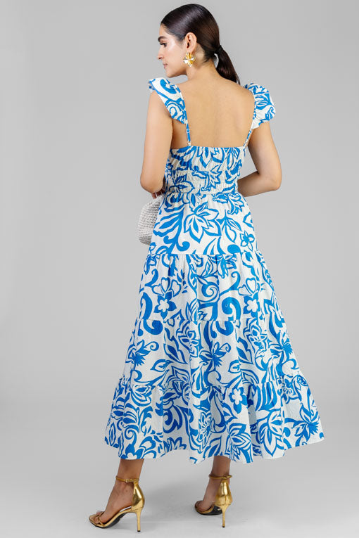 VESTIDO FIGURAS AZUL REY