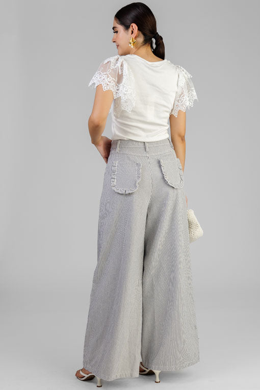 PLAYERA MANGA ENCAJE