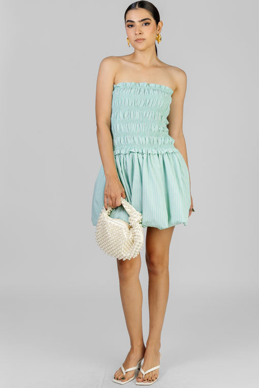 VESTIDO FALDA GLOBO RAYAS