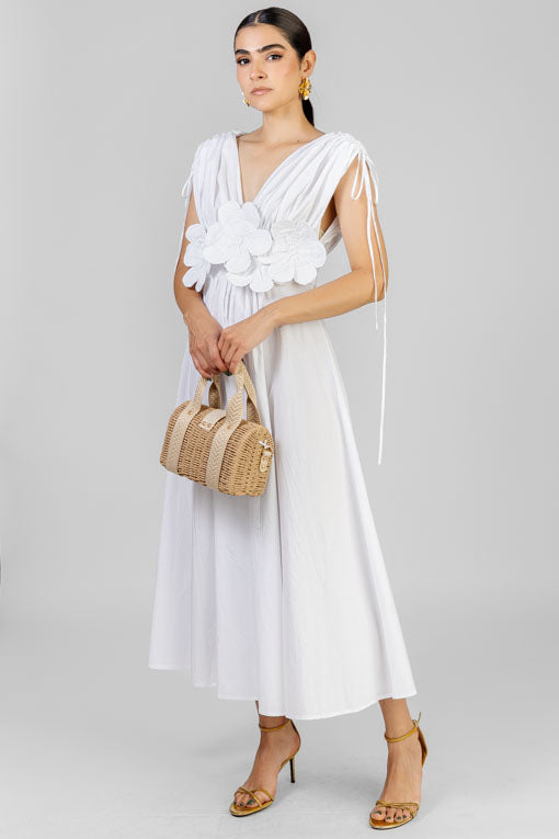 VESTIDO BLANCO FLORES