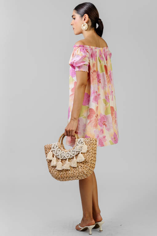 VESTIDO ROSA FLORAL