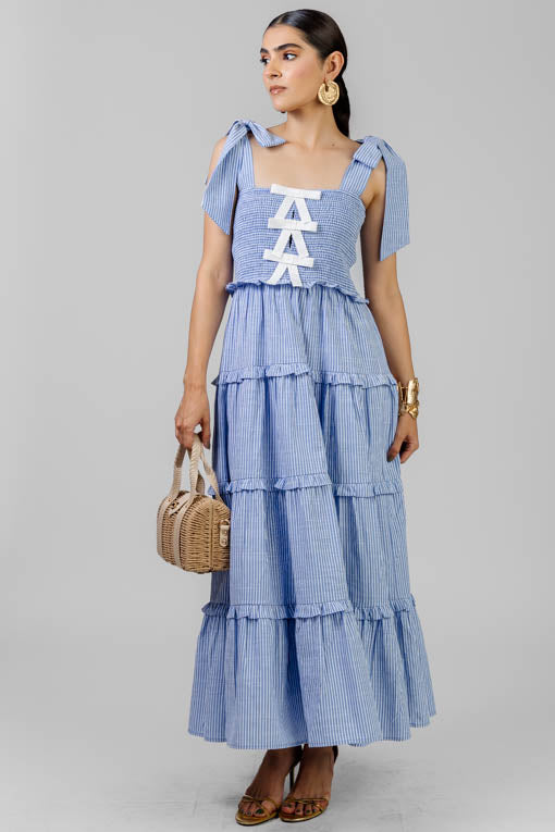 VESTIDO MOÑOS BLANCO