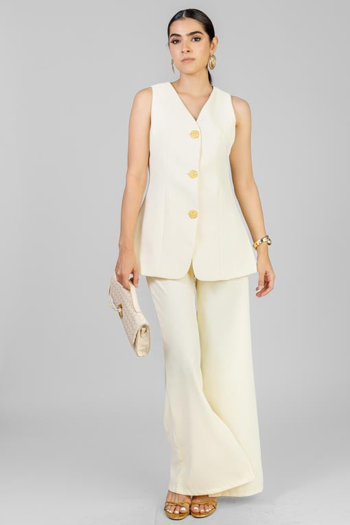 CONJUNTO CHALECO BOTONES DORADO