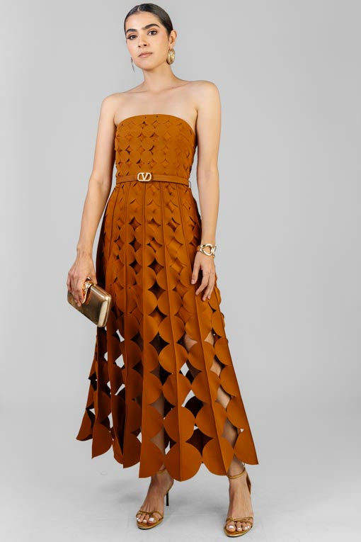 VESTIDO AROS CAFE