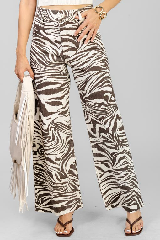 PANTALON LINEAS CAFE