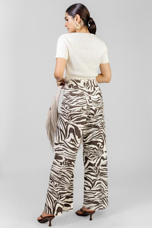 PANTALON LINEAS CAFE