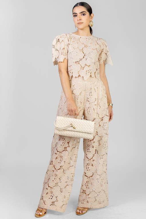 CONJUNTO GUIPUR BEIGE