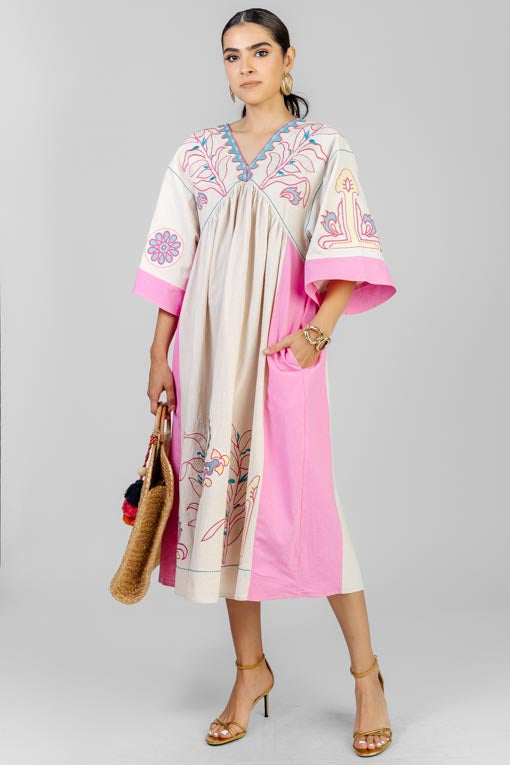 VESTIDO LINO BORDADO