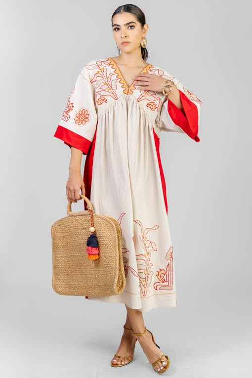 VESTIDO LINO BORDADO