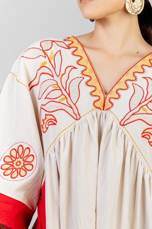 VESTIDO LINO BORDADO