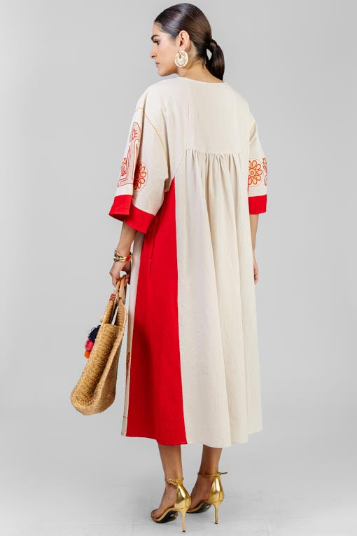 VESTIDO LINO BORDADO