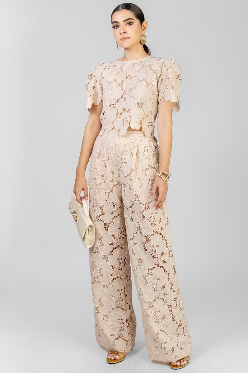CONJUNTO GUIPUR BEIGE