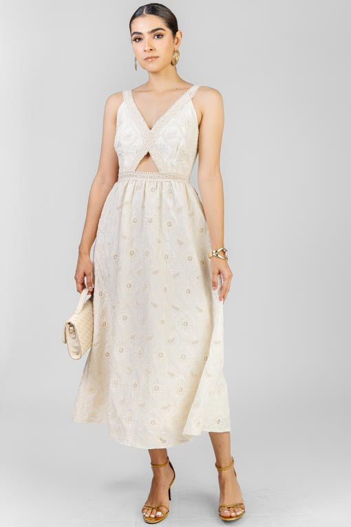 VESTIDO TIRANTE BEIGE